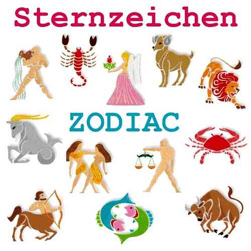 Stickdatei Sternzeichen ZODIAC - Serie