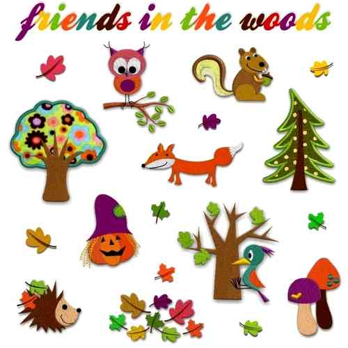 Stickdatei ♥ FRIENDS in the woods ♥ Waldfreunde