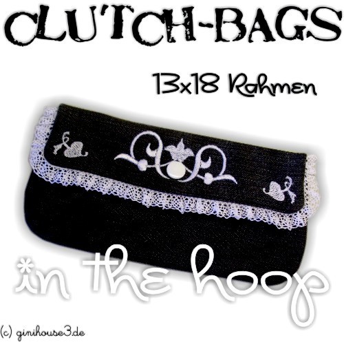 Clutch-Bags IN THE HOOP Stickdateien 13x18