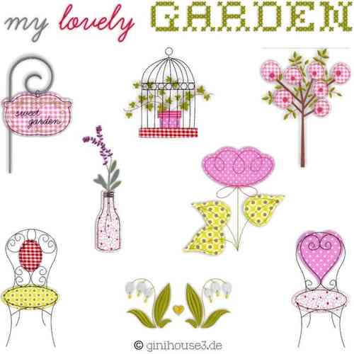 my lovely GARDEN ❀ Stickdatei-Serie
