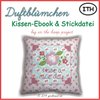 Stickdatei-Ebook Kissen mit Blumen BIG