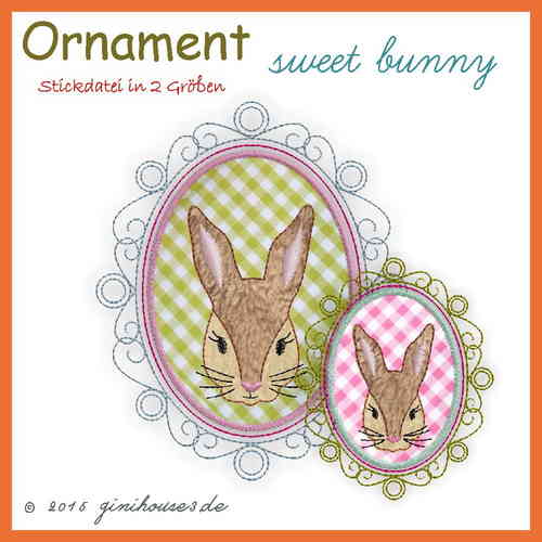 Stickdatei * ORNAMENT sweet bunny * Hase